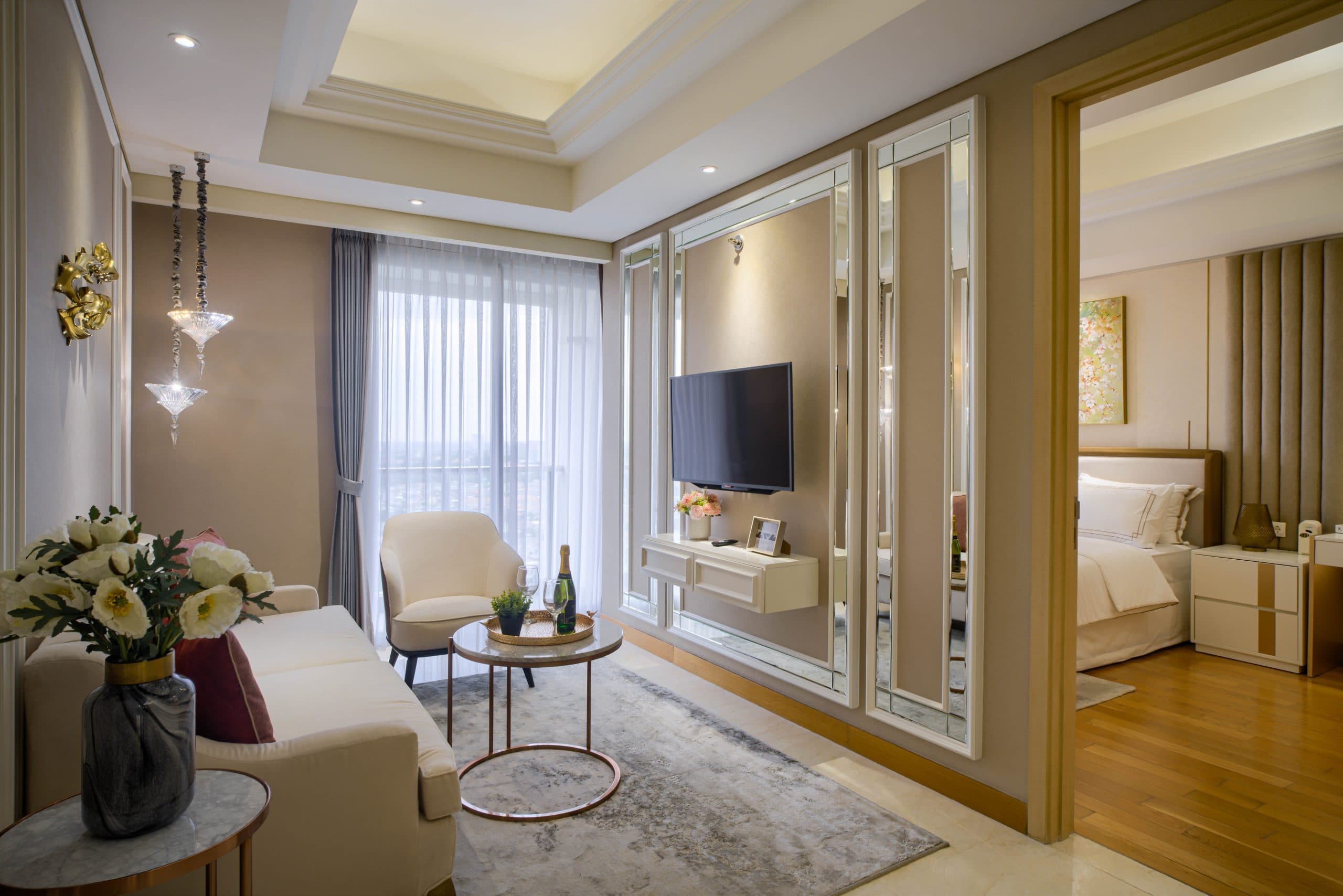Living room apartemen klasik