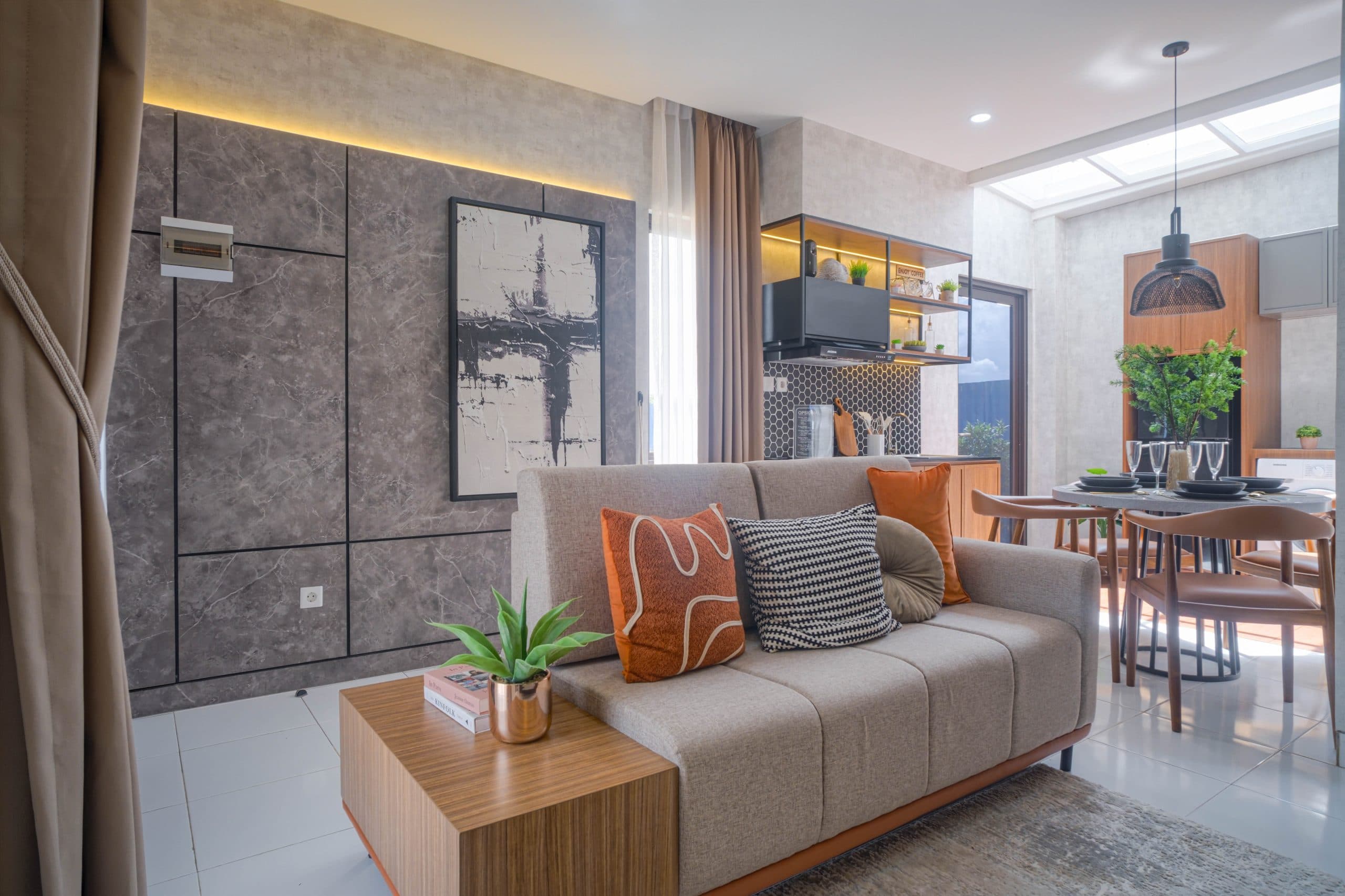 Ruang keluarga rumah modern