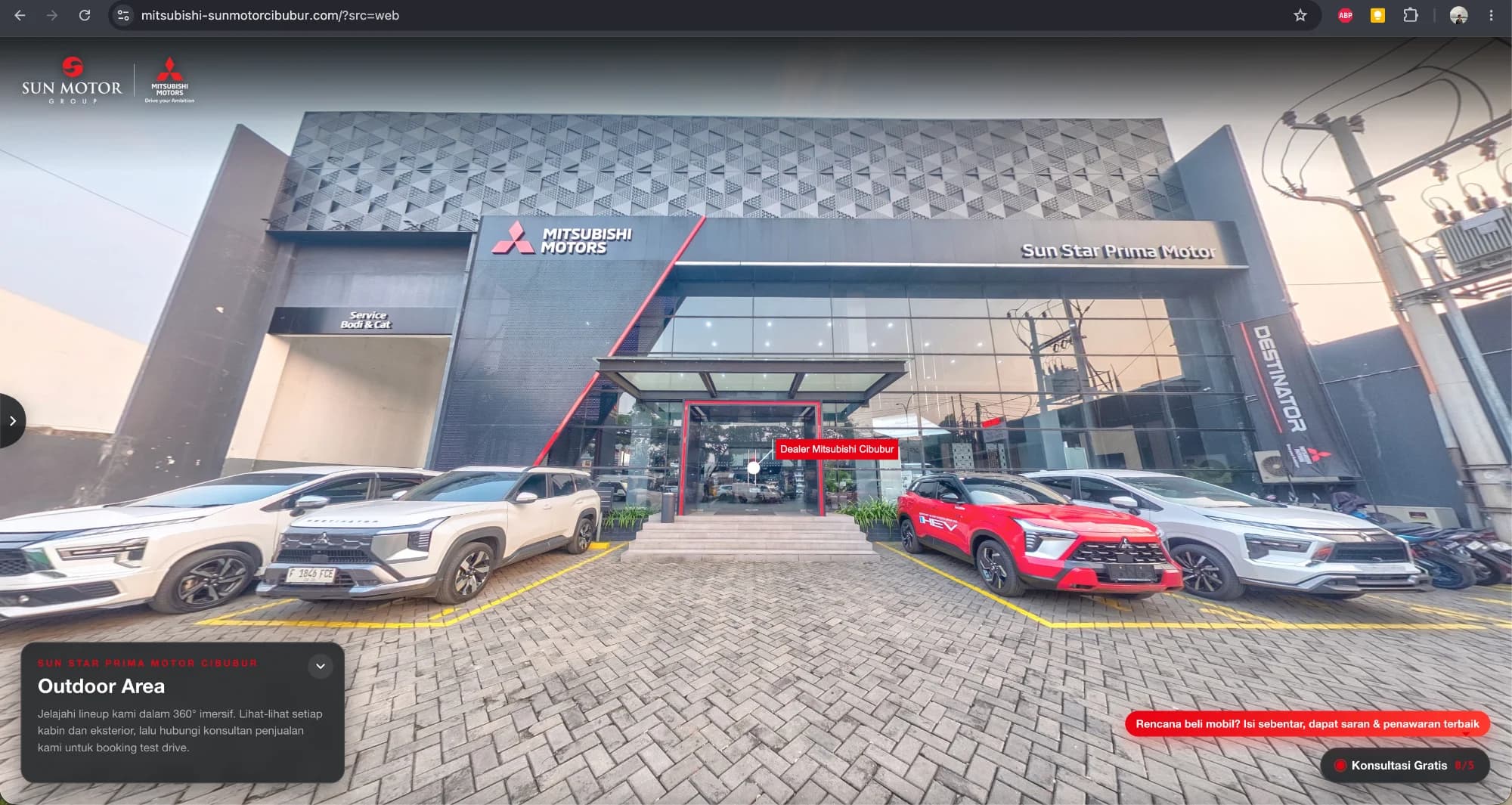 Virtual Tour Dealer mitsubishi