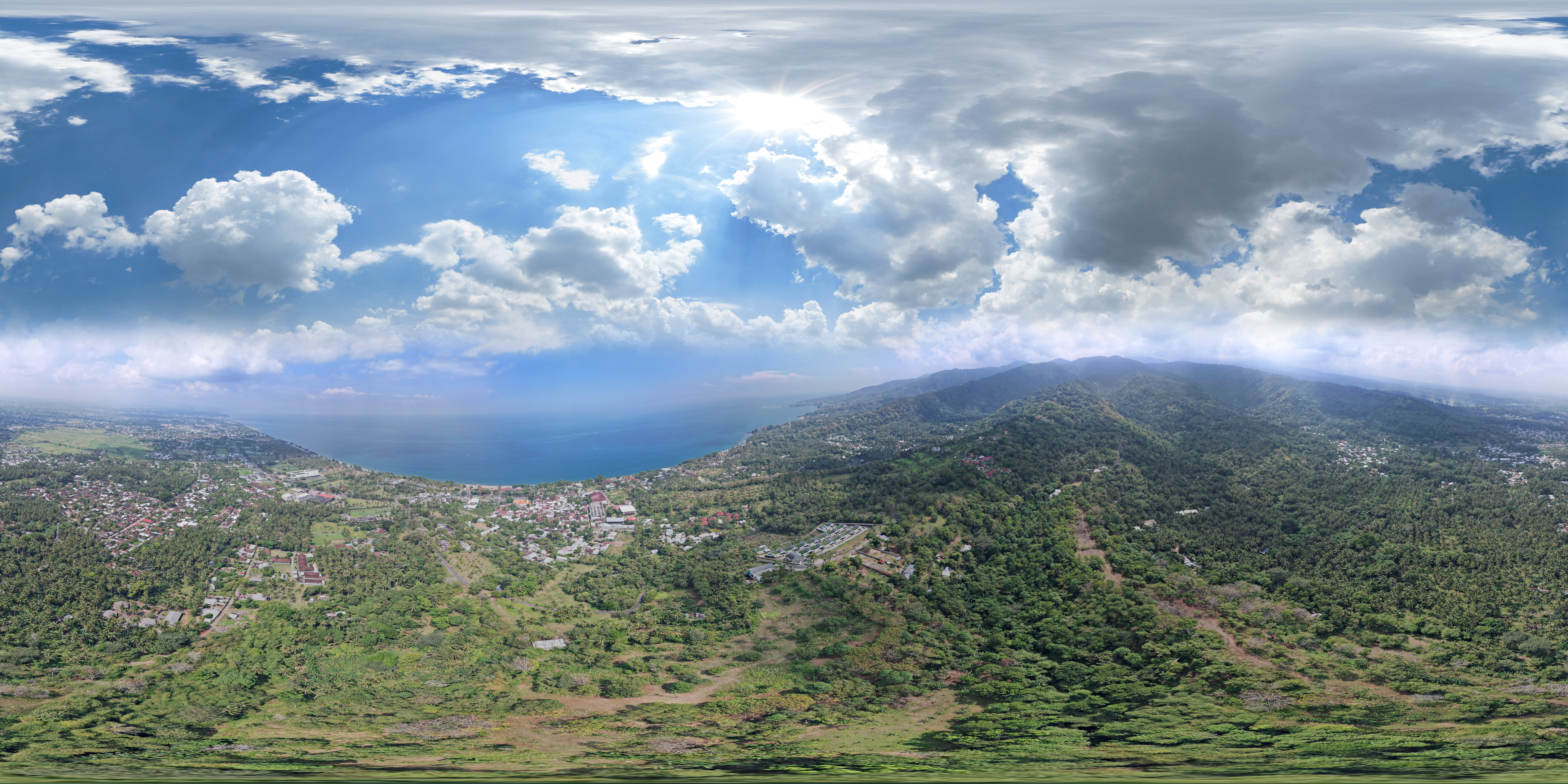 Panorama aerial virtual tour 360